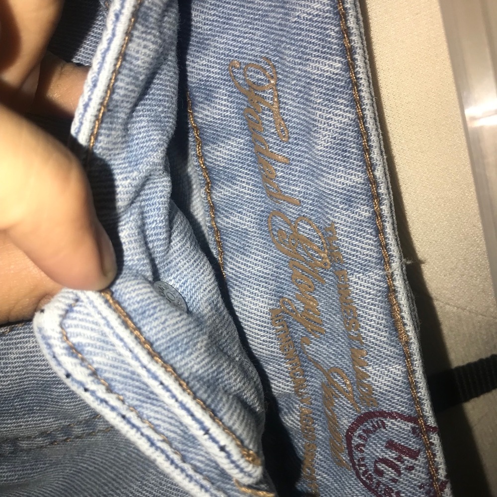 Light Blue Ripped Shorts - Picture 5 of 5